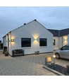6W CUBIC PRO vegglampe - IP65, sort, viderekobling, justerbar, firkantet, opp/ned, inne / ute, inkl. lyskilde