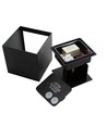 6 stk. 6W CUBIC PRO vegglampe - IP65, sort, viderekobling, justerbar, firkantet, opp/ned, inne/ute, inkl. lyskilde
