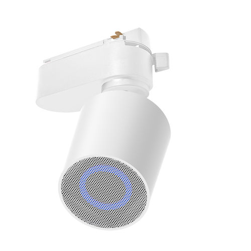 Bluetooth-høyttaler for 1-fase skinner - Hvit, 10W, 1F3W