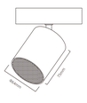Bluetooth-høyttaler for 1-fase skinner - Sort, 10W, 1F2W