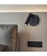 LEDlife sort leselampe - 2,5W, RA90, for veggmontering