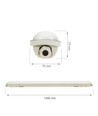 150cm 52W Limea Gigant komplett LED armatur - 8900lm, IP65, IK10, 4000K, gjennomkoblet