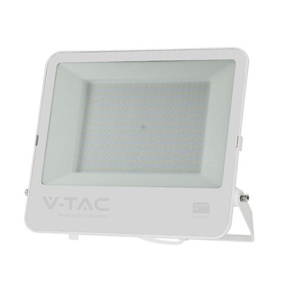 Vt-44204 projektør 200W - med Samsung-chip, 1m ledning, 4000K, hvitt hus, matt glass, IP65