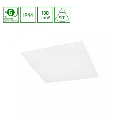 36W LED panel, 60x60 - 4000K, hvit kant