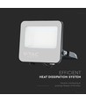 30W LED lyskaster - 185lm/W, IP65, Samsung LED chip, kald hvit, sort kabinett, utendørs