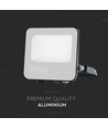 30W LED lyskaster - 185lm/W, IP65, Samsung LED chip, kald hvit, sort kabinett, utendørs