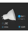 GU10 6,5W dimbar LED pære - Samsung LED chip, 110 grader, 3000K, 5 års garanti
