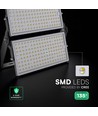 500W LED lyskaster - 135lm/W, 67.500lm, IP65, sort, utendørs