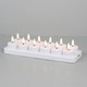 12-pakning hvite LED-telys inkl. ladebase - Inkl. fjernkontroll, timer