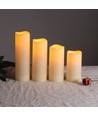 4-pk LED utendørs blokklys, fjernkontroll, Ø5,5cm - Timer, vanntett