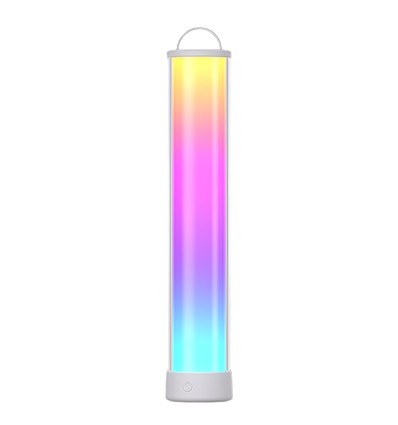 Oppladbar RGBIC+CCT LED bord/nattlampe - 32cm, Bluetooth, Hvit, touch dimbar, IP20 innendørs