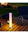 Oppladbar RGBIC+CCT LED bord/nattlampe - 32cm, Bluetooth, Hvit, touch dimbar, IP20 innendørs