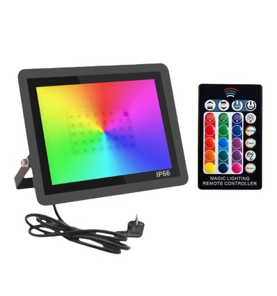 30W RGB lyskaster - Arbeidslampe, IP66