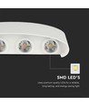 Vt-848 LED vegglampe 7W - 3000K, sandhvit