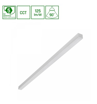 1203mm Allday Basic 40W - 3CCT, 230V, 90°, IP20, 42x37mm, hvit, pr, UGR19, tak, LED-armatur