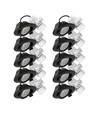 10x LEDlife DimToWarm+CCT RA96 sort innfellingsspot - Hull: Ø6,8 cm, Mål: Ø8,3 cm, 7W, hvit kant, dimbar, 230V