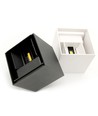 LEDlife CUBIC PRO 6W vegglampe - viderekobling, justerbar, firkantet, opp/ned, inne / ute, hvit, IP65, inkl. lyskilde