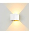 LEDlife CUBIC PRO 6W vegglampe - viderekobling, justerbar, firkantet, opp/ned, inne / ute, hvit, IP65, inkl. lyskilde