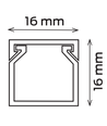 10 stk. 16x16 Kabelkanal med tape - Hvit, 16x16mm, Lengde 2m