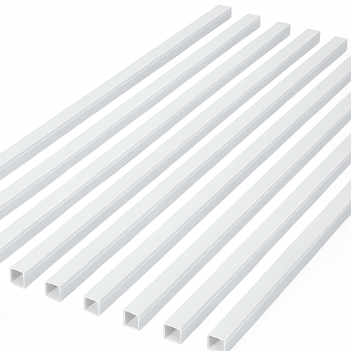 10 stk. 16x16 Kabelkanal med tape - Hvit, 16x16mm, Lengde 2m