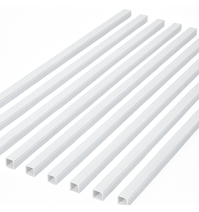 10 stk. 16x16 Kabelkanal med tape - Hvit, 16x16mm, Lengde 2m