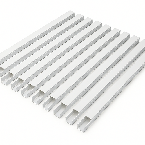 10 stk. 25x16 Kabelkanal med tape - Hvit, 25x16mm, Lengde 2m