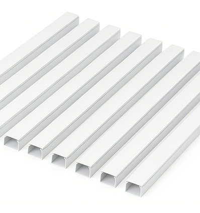 10 stk. 40x25 Kabelkanal med tape - Hvit, 40x25mm, Lengde 2m