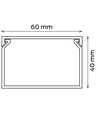 10 stk. 60x40 Kabelkanal med tape - Hvit, 60x40mm, Lengde 2m