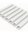 10 stk. 60x40 Kabelkanal med tape - Hvit, 60x40mm, Lengde 2m