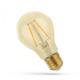 E27 4,9W LED-pære - A60, filament, ravfarget glass, ekstra varm