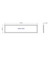 Outlet: 120x30 LED-panel - 27W, 150 lm/W, hvit kant