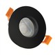 GU10 innfellingsspot, IP65 - Sort, rund, uten lyskilde