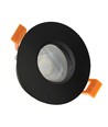 GU10 innfellingsspot, IP65 - Sort, rund, uten lyskilde