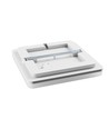 40W Taklampe, Justerbar Watt og CCT - 3 lysfarger, IP44, 33 x 33cm Firkantet
