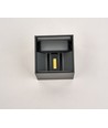6W CUBIC PRO vegglampe - IP65, antrasittgrå, viderekobling, justerbar, firkantet, opp/ned, inne / ute, inkl. lyskilde