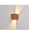 6W CUBIC PRO vegglampe - IP65, Cortenfarget, sløyfbar, justerbar, firkantet, opp/ned, inne / ute, inkl. lyskilde