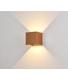 6W CUBIC PRO vegglampe - IP65, Cortenfarget, sløyfbar, justerbar, firkantet, opp/ned, inne / ute, inkl. lyskilde