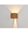 6W CUBIC PRO vegglampe - IP65, Cortenfarget, sløyfbar, justerbar, firkantet, opp/ned, inne / ute, inkl. lyskilde