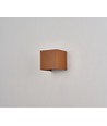 6W CUBIC PRO vegglampe - IP65, Cortenfarget, sløyfbar, justerbar, firkantet, opp/ned, inne / ute, inkl. lyskilde