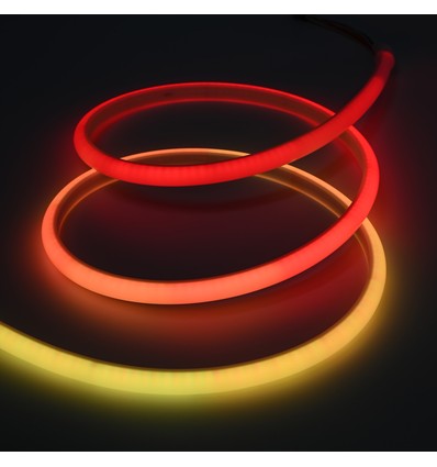 10m RGBIC Neon LED-strip - 15 cm ledning, 10W/m, 576 LED pr. meter, 24V, IP67