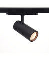 30W 3-faset DALI dimbar RA90 skinnespot - Sort, med barndoor/klaffer, bikubegitter