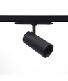 30W 3-faset DALI dimbar RA90 skinnespot - Sort, med barndoor/klaffer, bikubegitter