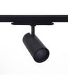 30W 3-faset DALI dimbar RA90 skinnespot - Sort, med barndoor/klaffer, bikubegitter
