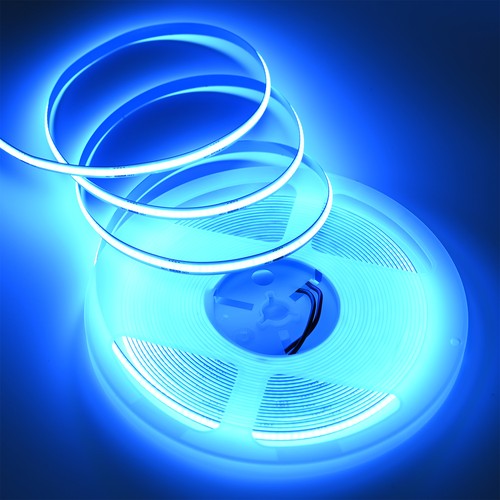10m 9W/m Lyseblå COB-LED strip - 24V DC, IP20, 320 LED/m
