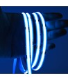 10m 9W/m Lyseblå COB-LED strip - 24V DC, IP20, 320 LED/m
