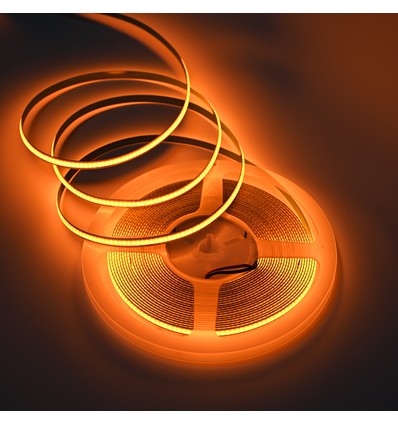 10m 9W/m Oransje COB-LED strip - 24V DC, IP20, 320 LED/m