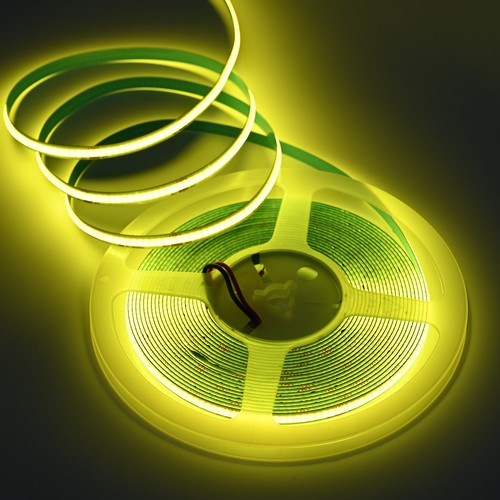 10m 9W/m Gul COB-LED-stripe - 24V DC, IP20, 320 LED/m