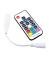 Mini RGB controller inkl. fjernkontroll - 12V (72W), 24V (144W)