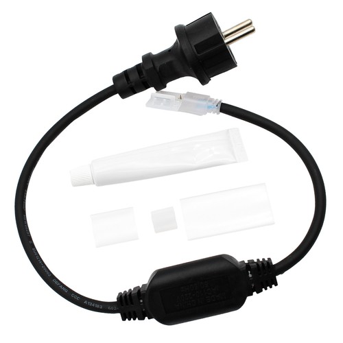 Vanntett kontakt til 230V LED-strip (Slim COB) - 50 cm, inkl. endestykke, 230V