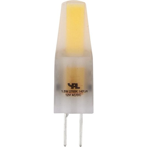 G4 1,5W dimbar LED-pære, 12V - 140lm, COB, matt glass, varmhvit
